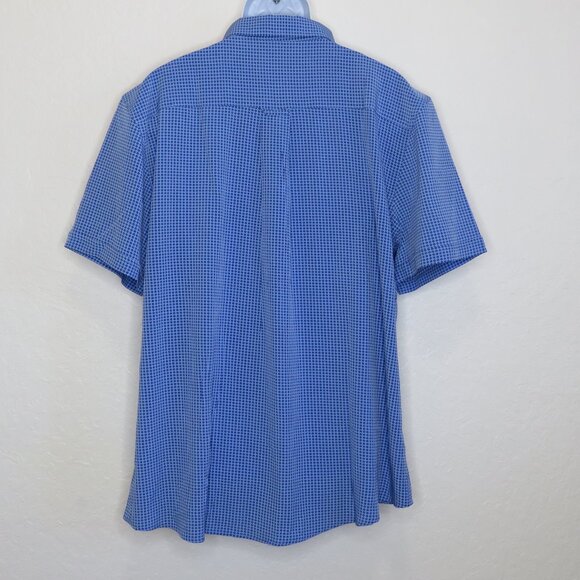 Haggar* Men's Short Sleeve Button Down Curved Hem Chest Pocket Shirt~ Size XXL - Picture 2 of 11